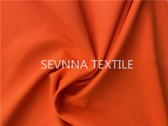 UV Protection Recycled Swimwear Fabric Spandex 4 Way Stretch Free Cut Orange