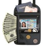 TRAVEL ABROAD MULTI-FUNCTIONAL DOCUMENT BAG RFID COLLAR PASSPORT BAG PASSPORT