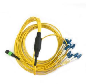 Wholesale 12 Cord Connector MPO / UPC LC / UPC Fiber Optic Patch Cord Yellow from china suppliers