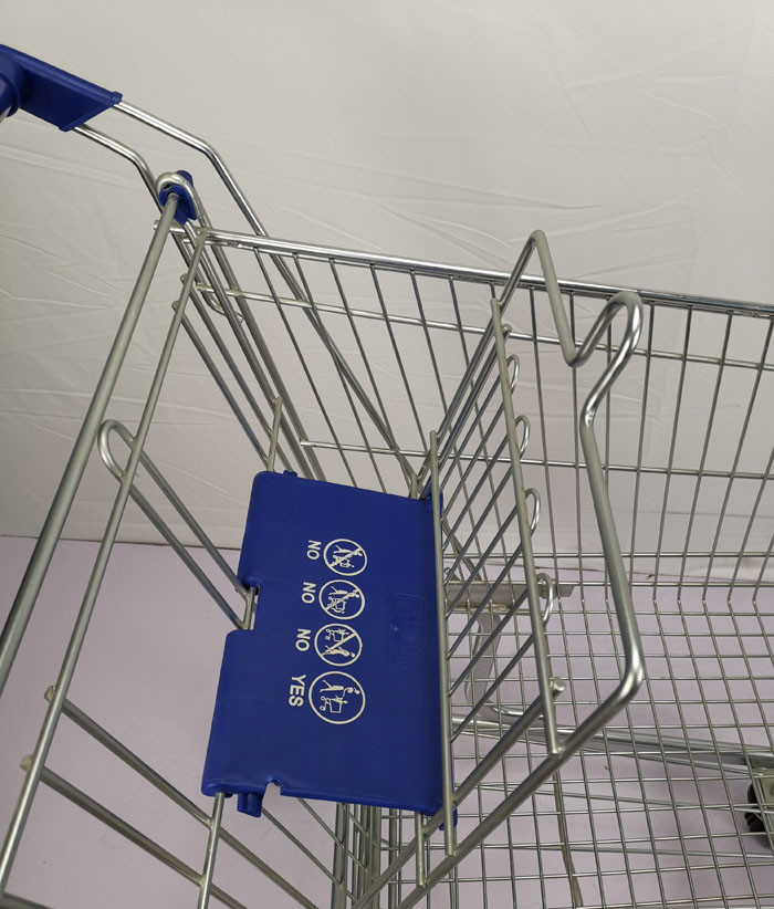 German Supermarket Shopping Trolley 125L Metal Wire Trolley Customizable