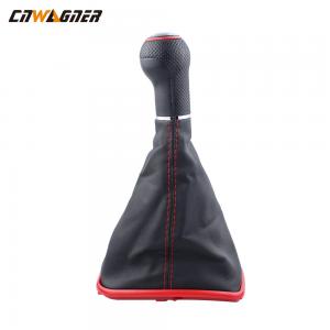 China Red Car Gear Shift Knob Lever Shifter Leather Gaiter Boot Cover For VW Volkswagen GOLF 6 VI MK6 Jetta 5 Golf 5 V MK5 on sale