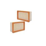 Orange Plastic 2 Inch Deep Pleated Vacuum Cleaner HEPA Filter