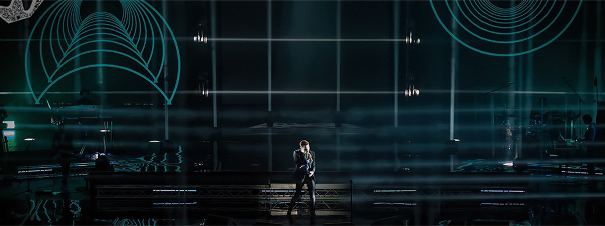 Stage Hologram , holographic display system for Trade Show / Concert 10 Meter wide