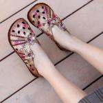 S337 Spring Style New Women'S Shoes In Stock Hollow Retro Sweet Flat-Bottomed