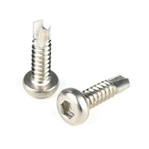 Wholesale Customized Stainless Steel Button Head Hex Socket Self Drilling Screw Parafuso Inox from china suppliers
