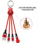 Sync 3 In 1 Keychain Cable For Samsung 2.4 A USB Cable IOS Android