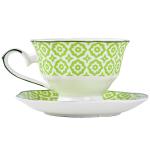 2024 Eid Al Fitr Luxury Flower Coffee Mug Porcelain Ramadan Cup And Saucer Plate
