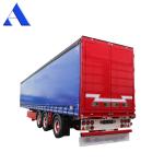 11R22.5 Tire 3 Axle PVC Curtain Side Shipping Container Shandong 40ft Van Box
