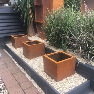 Wholesale Create A Relaxing Atmosphere Corten Steel Bowl Planter Outdoor Landscapes Durable Eco Friendly from china suppliers