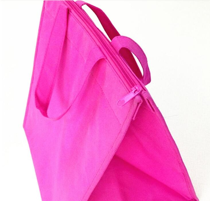 Reusable aluminium foil thermal insulation material cooler bag for picnic with Strapping tape closureRecycled PP Woven Plast