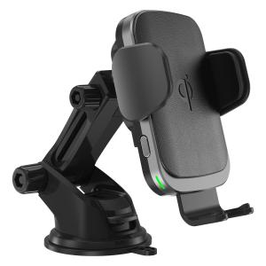 Wholesale Cell Phone Holder PU Leather 10w Qi Car Wireless Charger from china suppliers