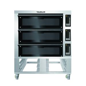 Wholesale Yasur Electric 3 Deck 6 Tray Oven For 40X60cm Tray, 11Kw For Bread Cakes Cookie And Pizza Baking from china suppliers