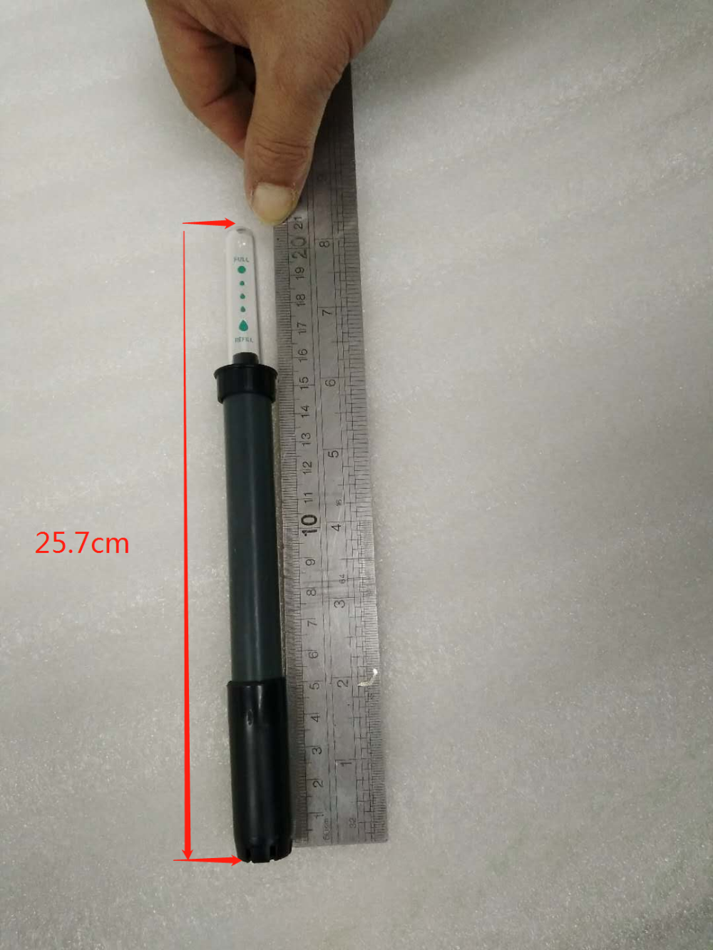 White or Gray and Black Pot Water Level Indicator with 42mm Transparent Tube Length