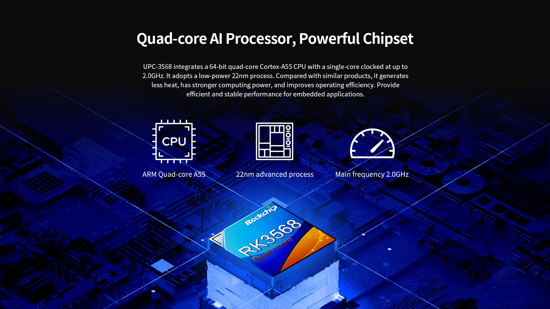UPC-3568 Intelligent industrial computer Mainboard 1-way tamper-proof control interface WiFi 6