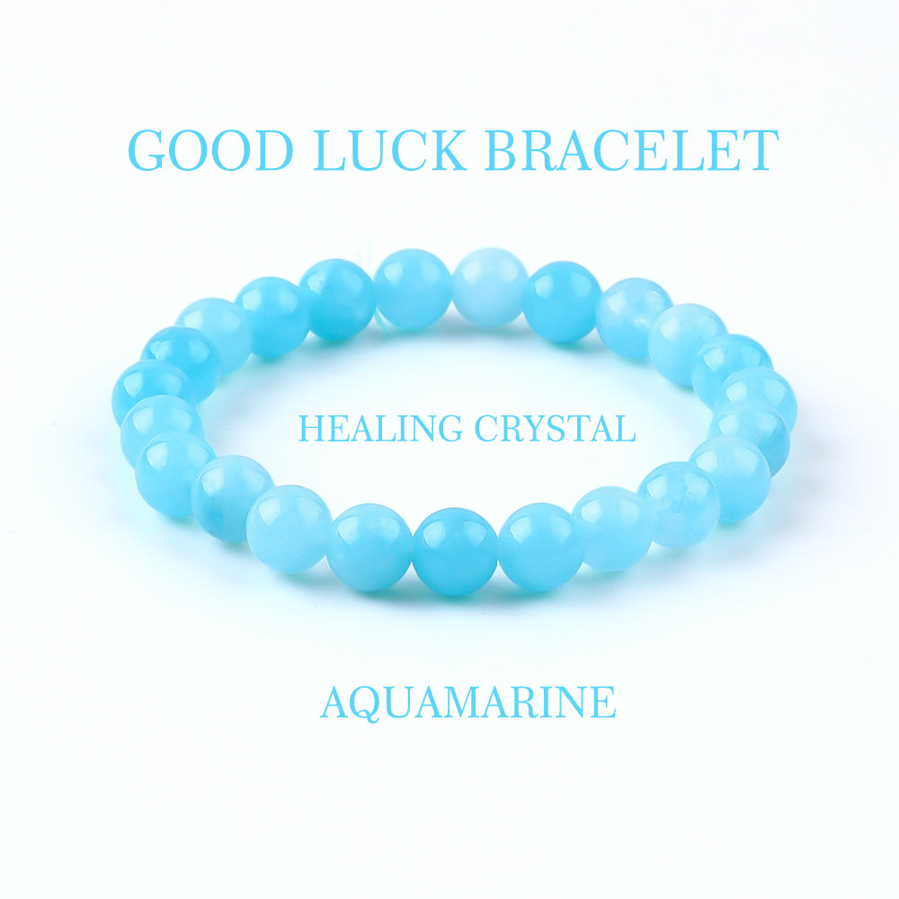 Healing Gemstone Bracelets Aquamarine Healing Bracelet Party Jewelry OEM
