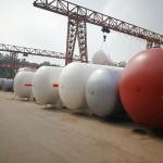 1.77 MPa Horizontal LPG Gas Storage Tank 100 Ton Mounded Bullet