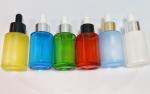 30ml Glass Frosted Dropper Bottle Cylindrical Essence Cosmetic Flat Shoulder