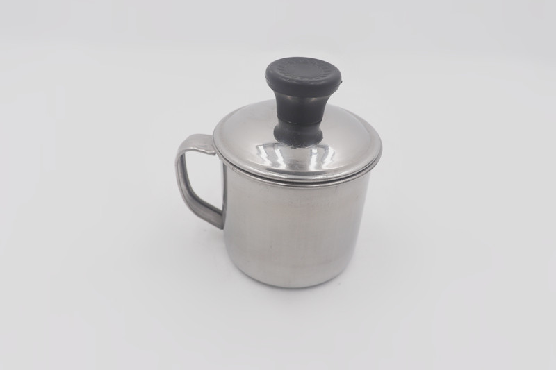 12cm Outdoor use stainless steel camping cup chrome wine mug with cover