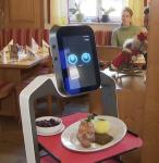 Waiters White Delivery Robot Food 12-14H Battery Life Steak Sushi Restaurant