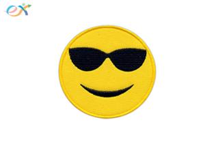 Wholesale Twill Material Iron On Embroidered Patches DIY Jeans Jacket Custom Emoji Smile from china suppliers