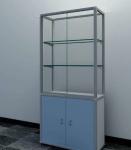 Environmental Pharmacy Display Stands / 4 Layers Lockable Glass Display Case