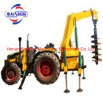 Popular sale lifting crane mounted post hole digger machine new tractor with