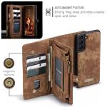 Luxurious Leather Zipper Magnetic Wallet Card Mobile Phone Case Samsung S22 Plus