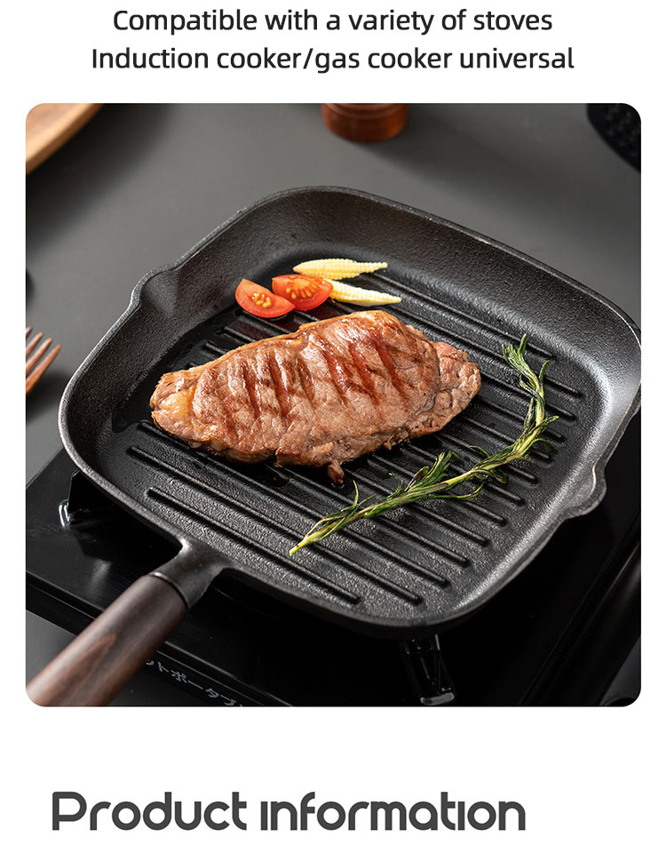 Wholesale TOP Seller Cookware Seasoned Cast Iron Skillet Set Steak Pan Frigideira Non Stick Fry Pan