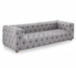 Wholesale living room Furniture upholstery button tufted grey chesterfield