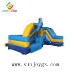 Eco - Friendly Inflatable Water Slide On Land Amusement Park Equipment For