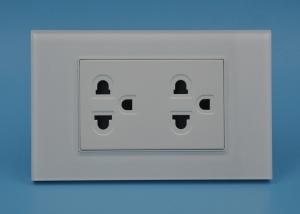 Wholesale Duplex Electrical Socket Outlet Silver Contact , Double Switched Socket Outlet from china suppliers