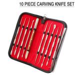 Dental Lab Stainless Steel Wax Carving Tool Set 10/12 pieces