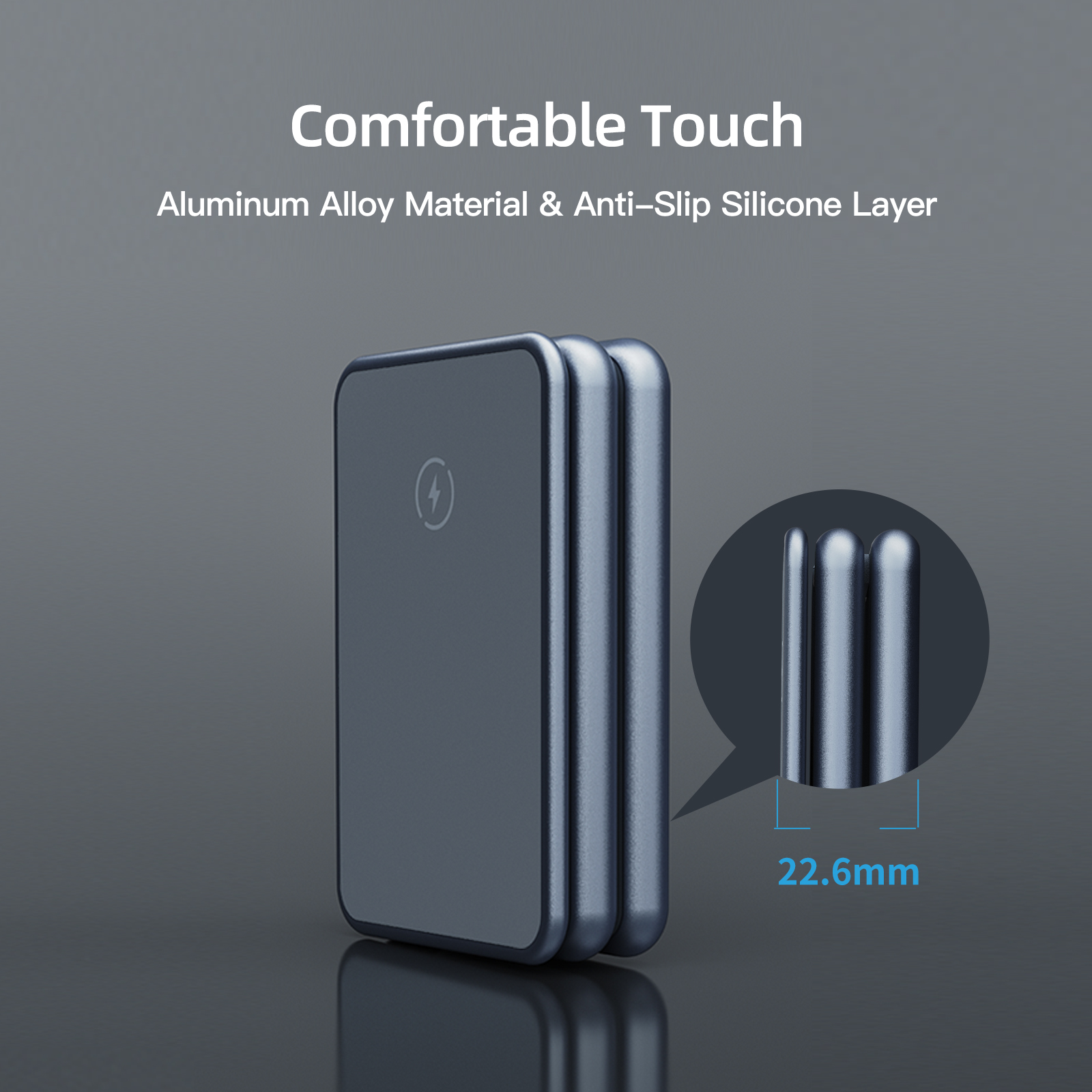 Smartphone Multifunction Foldable Magnetic Wireless Portable Charger with 9V/2A Input and Fast Charging Feature