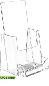 Wholesale 4 Inch Countertop Acrylic Display Stand Acrylic Brochure Holders With Card Slot from china suppliers