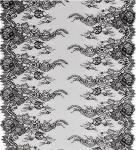 Hot Sale Eyelash Lace Edge Apparel ACCESSORIES 100% Chinlon Black Ivory Color