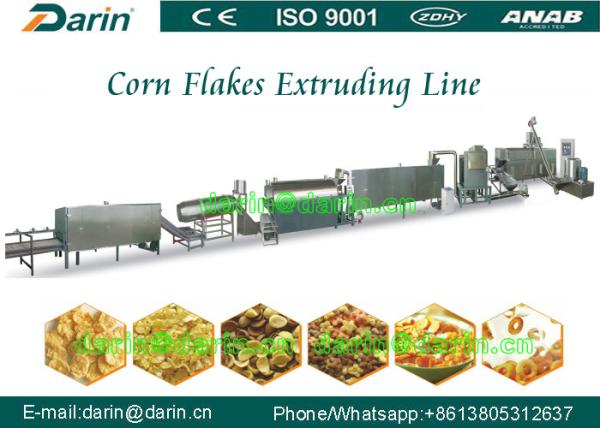 Stainless Steel Snack Extruder Production Line for Cereal / Corn Flakes