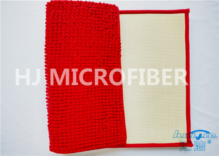 Red Color Big Chenille Bathroom Door Microfiber Mat Super Soft Super Useful Home Essential
