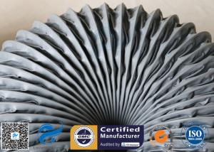 Wholesale PVC Coated Fiberglass Fabric Grey Flexible Air Ducts 200MM 260℃ Waterproof from china suppliers