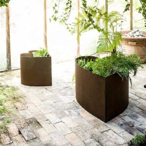 Wholesale Large Outdoor Heart Shaped Corten Steel Planter For Garden Ornaments from china suppliers