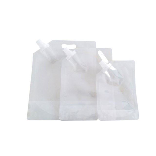 biodegradable Portable Water Bag Transparent Beverage Oil Packing 8OZ 16OZ 32OZ liquid packaging Doypack