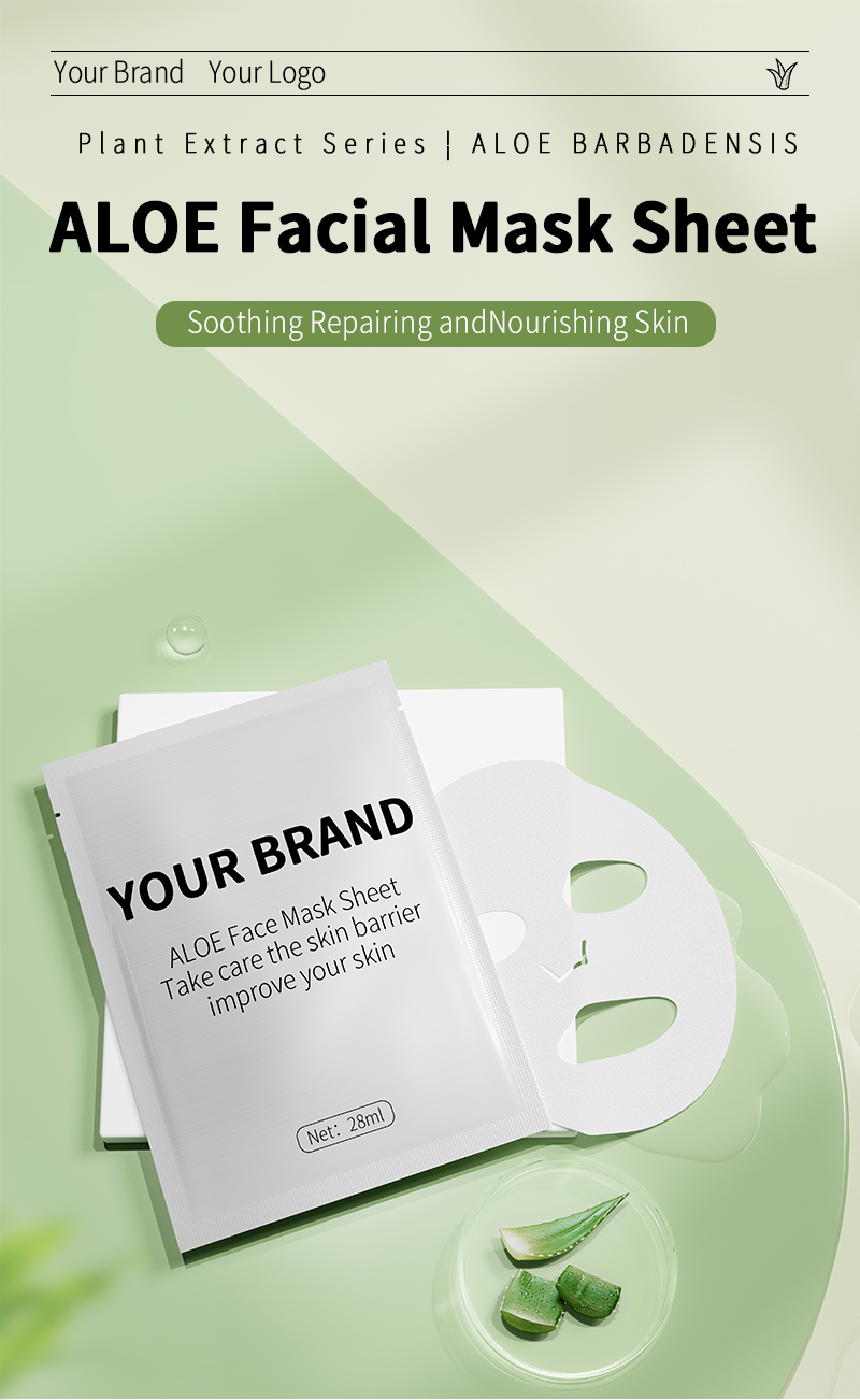 Hydrating Sheet Facial Mask Sheet Moisturizing Aloe Vera Fruit Face Mask for All Skin Types Cruelty-Free
