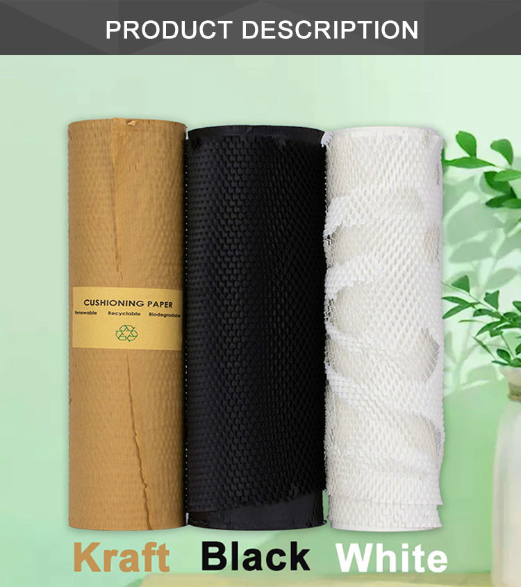 Square Cushioning Honeycomb Eco Wrapping Paper For Packages