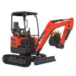 Telescopic Track Frame Rubber Track Mini Excavator 2000kg Red Color