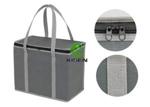 Wholesale Zippered Shoulder Insulated Cooler Bags Non Woven For Wine Delivery Custom Size from china suppliers