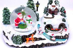 China Christmas Holiday Music Box with snow globe on sale