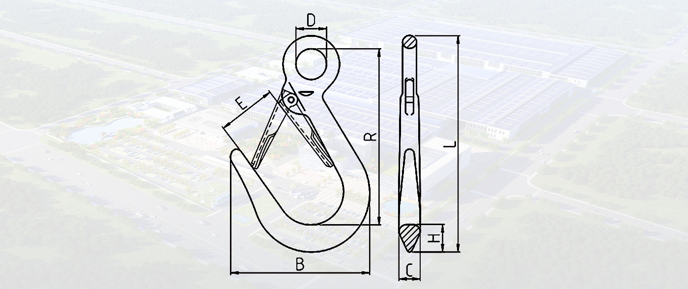 SLR115-ALLOY EYE HOOK WITH LATCH