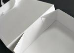 Ornament Cardboard Folding Gift Boxes White Glossy Lamination Ribbon Closure