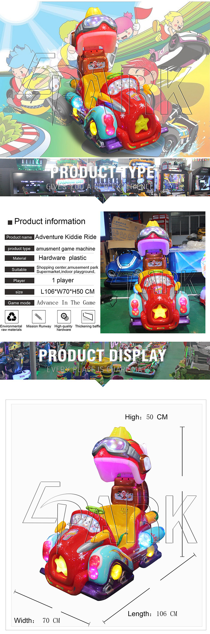 Entertainment Indoor Kiddies Ride Machine Four Dimensional Movements