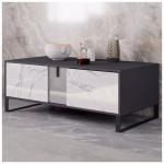 OEM Modern Living Room Cabinets Metal Frame Marble TV Stand and Coffee Table