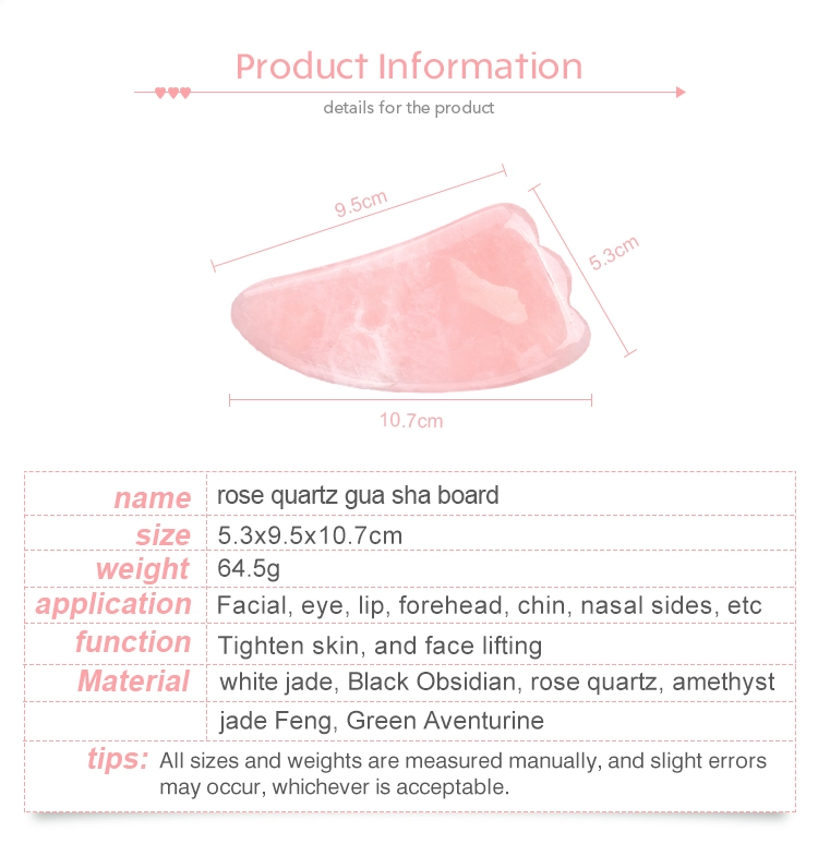 10.7CM Medicine Health Care Jade Gua Sha Stone Face Massage Scraper For Neck
